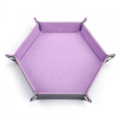 Hex Dice Tray Leatherette &amp; Velvet Dice Tray: Lavender