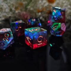 Sharp Edge Resin Dice: Electroplate Stormy Sunset