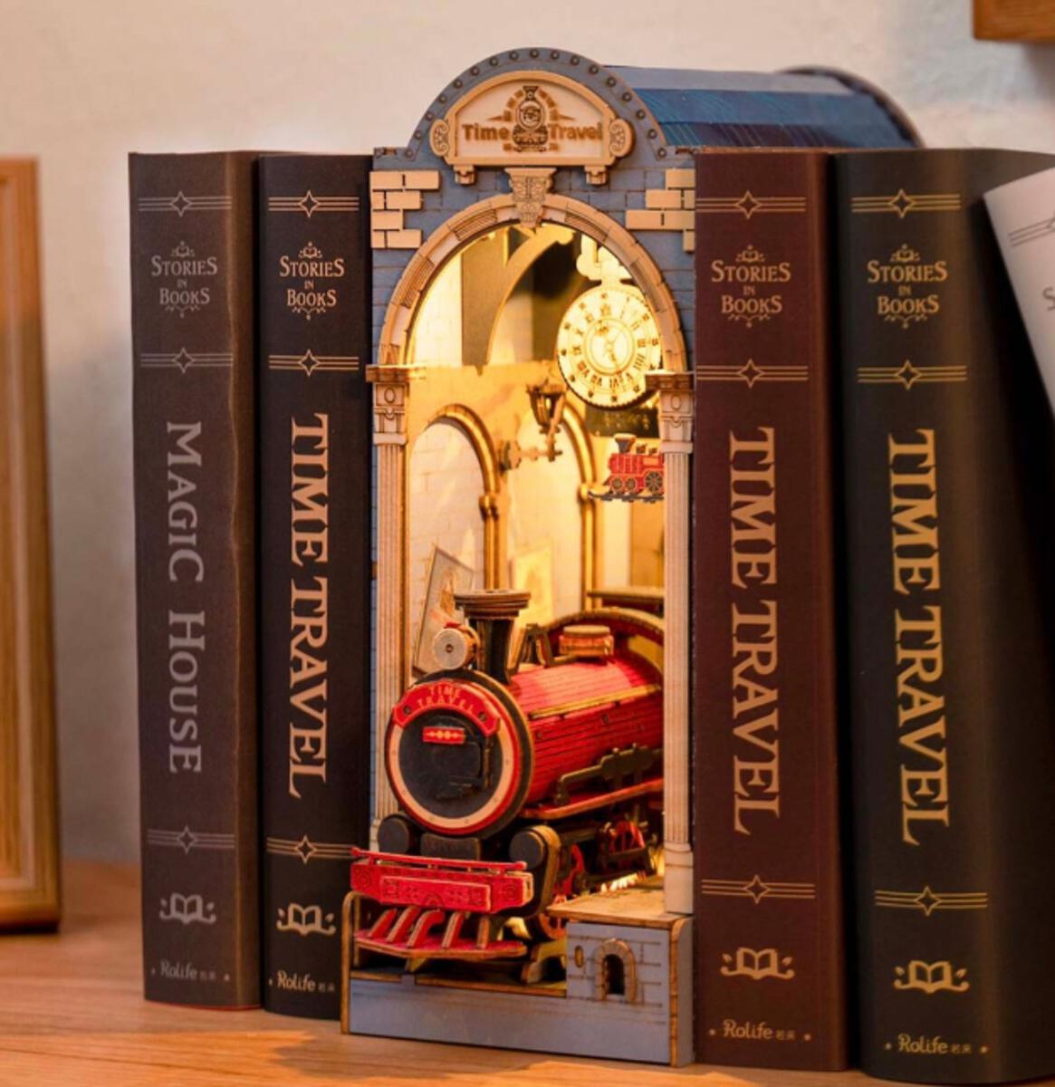 Time Travel DIY Book Nook Shelf