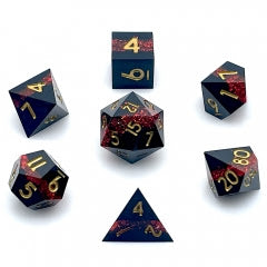 Sharp Edge Resin Dice: Red Vein