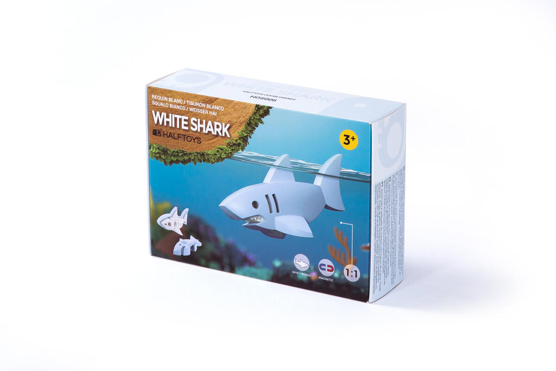 White Shark - Magnetic 3D Puzzle Diorama