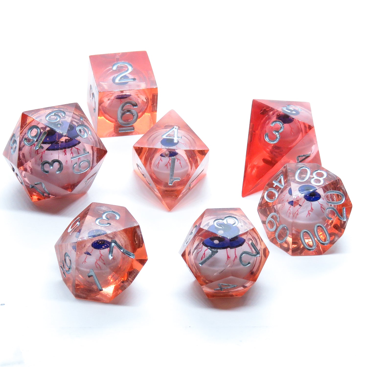 Sharp Edge Eyeball Dice: Red