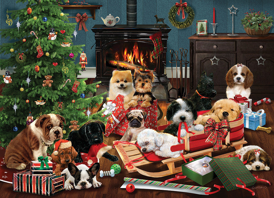 Puzzle: 500 Christmas Puppies